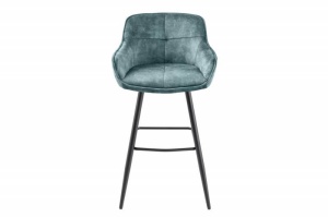 STOC!!! SET 2 SCAUNE EUPHORIA 100CM, PICIOARE DIN METAL SI MICROFIBRA FINA, CULOARE VERDE/PETROL - Img 6