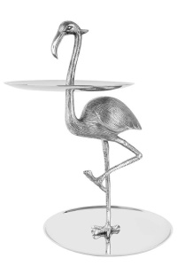 SUPORT DECORATIV FLAMINGO, ARGINTIU, STIL MODERN, B2 - Img 1