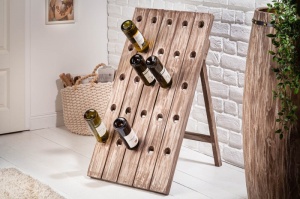 SUPORT STICLE VIN 88CM, BODEGA COD 40416, DIN LEMN MASIV, STIL RETRO - Img 1