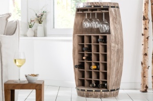 SUPORT STICLE VIN 97CM, BODEGA, DIN LEMN MASIV, STIL RETRO - Img 5
