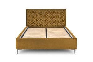 TABLIE PAT, MODULO W2 160, GALBEN MUSTAR, MONOLIT 48, TAPITATA IN CATIFEA - Img 2