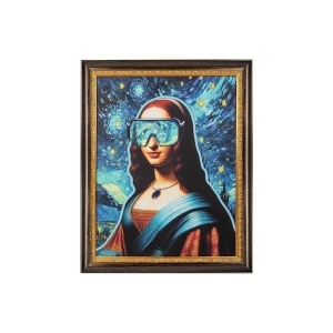 TABLOU ILUMINAT CU LED, MONA LISA, 80x100 cm