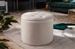 TABURET CU SPATIU DEPOZITARE, BAROCK BEIGE, COD 40738, DIN CATIFEA