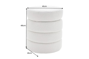 TABURET CU SPATIU DEPOZITARE, VOQUE 50CM, MATERIAL BOUCLE, ARTIM GROUP SELECTION - Img 10