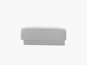 TABURET MILEY, GRI DESCHIS, CU TAPITERIE DIN TEXTIL BOUCLE BALOO, MICADONI - Img 3