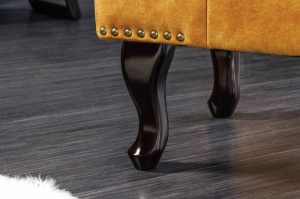 TABURET PENTRU FOTOLIU, CHESTERFIELD GALBEN MUSTAR, COD 41445, CATIFEA - Img 5