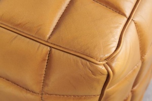 TABURET, RIDER, PIELE NATURALA, CULOARE COGNAC, COD 42697, STIL RETRO - Img 3