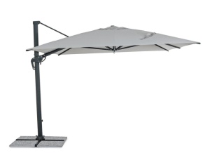 UMBRELA DE TERASA/GRADINA INES, GRI DESCHIS, CONFECTIONATA DIN ALUMINIU SI POLIESTER - Img 3