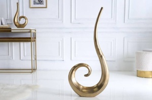 VAS DECORATIV, WAVE 106CM, METAL AURIU, COD 41566, DESIGN MODERN