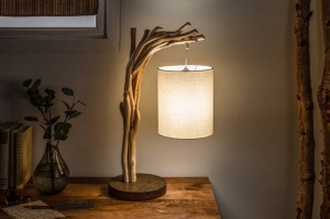 VEIOZA WILD NATURE 60CM ALB/NATURAL DIN BUMBAC SI LEMN COD 39635