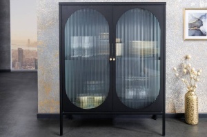 VITRINA LIVING, DIN METAL SI STICLA 110CM, DESIGN INDUSTRIAL, ARTIM GROUP SELECTION