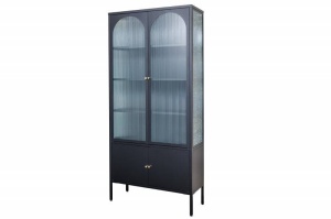 VITRINA LIVING, DIN METAL SI STICLA 180CM, PARIS, DESIGN INDUSTRIAL, COD 43330 - Img 7