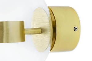 APLICA CAPRI 1, DIN METAL SI STICLA, AURIE/TRANSPARENT, STIL MODERN - Img 3