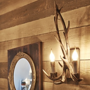 APLICA CHALET AP2, BEJ, DIN RASINA, STIL RUSTIC - Img 3