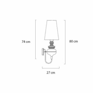 APLICA QUEEN 23, AURIE, DIN ALUMINIU SI PLASTIC, STIL MODERN, B2 - Img 3