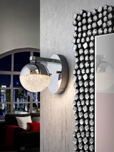 APLICA SPHERE, 17,5 CM, CROM, DIN METAL SI POLICARBONAT, STIL MODERN