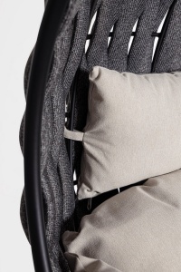 BALANSOAR DE GRADINA/TERASA GALAPAGOS, BEJ/NEGRU, CONFECRTIONAT DIN OTEL, TEXTIL SI POLIESTER, STIL MODERN - Img 3