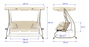 BALANSOAR SWING 470390A 200CM CAPPUCCINO - Img 4