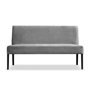 BANCUTA/SOFA GALA 160, GRI/NEGRU, CONFECTIONATA DIN TAPITERIE DIN TEXTIL, SPUMA SI PICIOARE DIN LEMN, STIL MODERN