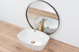 BATERIE REA GUSTO MIXER, ,HIGH, AURIU, DESIGN MODERN, MONTAJ PE BLAT, CALITATE SUPERIOARA, REA - Img 2