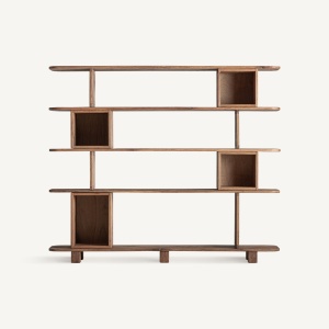 BIBLIOTECA BRUSQUE 200CM, DIN LEMN DE STEJAR, DESIGN EXCLUSIVIST, VICAL HOME