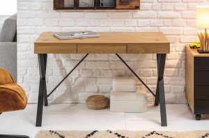 BIROU 110CM, STUDIO, COD 40624, DIN METAL SI MDF, CULOAREA STEJARULUI - Img 5