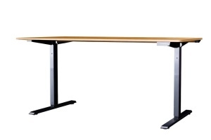 BIROU REGLABIL PE INALTIME, PROFESIONAL, 160CM, DIN LEMN DE STEJAR SI METAL, INVICTA INTERIOR