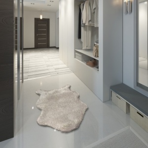 Blană artificială, gri-maro-taupe/argint, 60x90, FOX TYP 4, 0000229951