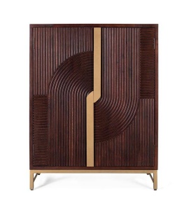 BUFET 120CM, CULOARE CHERRY, DIN LEMN DE MANGO SI METAL, GINER Y COLOMER