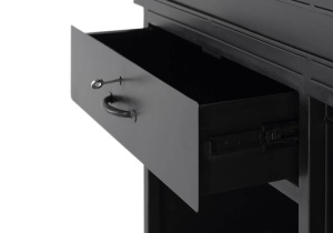 BUFET 173CM, CULOARE NEGRU/NATUR, DIN LEMN DE MANGO SI METAL, GINER Y COLOMER - Img 5