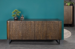 BUFET/ COMODA 177CM, DIN LEMN MASIV DE MANGO SI METAL, REALIZAT MANUAL, ARTIM GROUP SELECTION