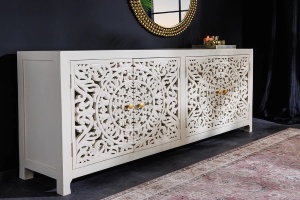 BUFET DE LIVING, MARRAKECH, 170CM, LEMN DE MANGO, ALB, ARTIM GROUP SELECTION