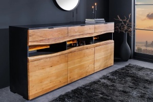 BUFET LIVING GRAND ACACIA 180CM, LEMN DE SALCAM SI ILUMINARE LED, CANTURI NATURALE, ARTIM GROUP SELECTION