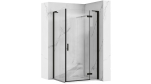 CABINA DE DUS REA HUGO, 90x80CM, NEGRU, DIN STICLA, CALITATE SUPERIOARA