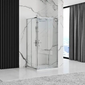 CABINA DE DUS REA PUNTO 80X80, CROM, CU CADITA SAVOY ALBA, INCLUSA, CALITATE SUPERIOARA