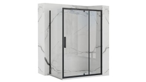 CABINA DE DUS REA RAPID SWING, 90x100CM, NEGRU, DIN STICLA, CALITATE SUPERIOARA - Img 2