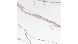 CADITA DE DUS REA BAZALT CARRARA, 90x90 CM, EFECT DE MARMURA ALBA, DIN COMPOZIT, CALITATE SUPERIOARA
