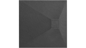 CADITA DE DUS REA MAGNUM, 90x90 CM, NEGRU, DIN COMPOZIT, CALITATE SUPERIOARA