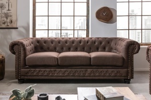 CANAPEA 3 LOCURI, CHESTERFIELD II 210CM, CULOARE MARO, DESIGN VINTAGE, ARTIM GROUP SELECTION