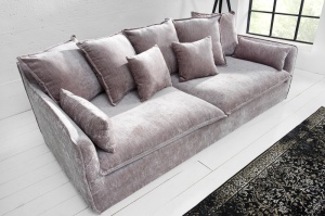 CANAPEA 3 LOCURI, DIN CATIFEA TAUPE, HEAVEN, COD 38570, DESIGN MODERN - Img 3