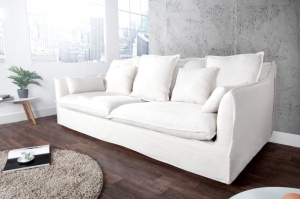CANAPEA ALBA DIN MATERIAL TEXTIL SVAMP STIL MODERN B2 - Img 2