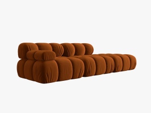 CANAPEA/COLTAR MODULAR BELLIS DREAPTA, 3 LOCURI, 282 CM, SCORTISORA 56, TAPITERIE DIN CATIFEA, DESIGN DEOSEBIT - Img 5