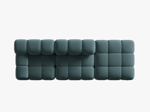 CANAPEA/COLTAR MODULAR BELLIS DREAPTA, 3 LOCURI, 282 CM, VERDE PETROL 87, TAPITERIE DIN CATIFEA, DESIGN DEOSEBIT - Img 4