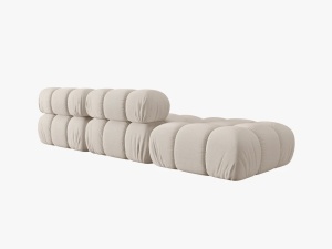CANAPEA/COLTAR MODULAR BELLIS STANGA, 3 LOCURI, 282 CM, BEJ DESCHIS 23, TAPITERIE DIN CATIFEA 3D, DESIGN DEOSEBIT - Img 2