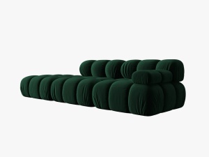 CANAPEA/COLTAR MODULAR BELLIS STANGA, 3 LOCURI, 282 CM, VERDE 38, TAPITERIE DIN CATIFEA, DESIGN DEOSEBIT - Img 5