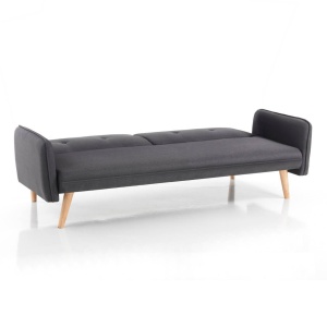 CANAPEA EXTENSIBILA 190CM, DEDE, COD 5716, STIL MODERN, REALIZATA DIN LEMN SI STOFA GRI - Img 3