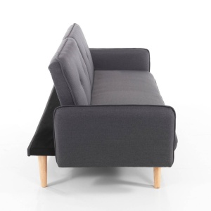 CANAPEA EXTENSIBILA 190CM, DEDE, COD 5716, STIL MODERN, REALIZATA DIN LEMN SI STOFA GRI - Img 5