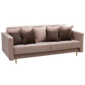 CANAPEA EXTENSIBILA NIDO, MOCCA/CIOCOLATIU, DIN TEXTIL, CU SPATIU DEPOZITARE, STIL MODERN, TK - Img 3