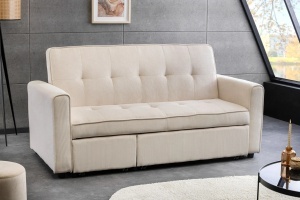 CANAPEA EXTENSIBILA, SMART 180CM, 2 LOCURI, CATIFEA BEJ RAIAT, ARTIM GROUP SELECTION