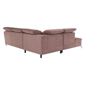 CANAPEA GREG, MODEL STANGA, ROZ/MOV, DIN TEXTIL/STOFA, EXTENSIBIL, SPATIU DEPOZITARE, STIL MODERN, TK - Img 8